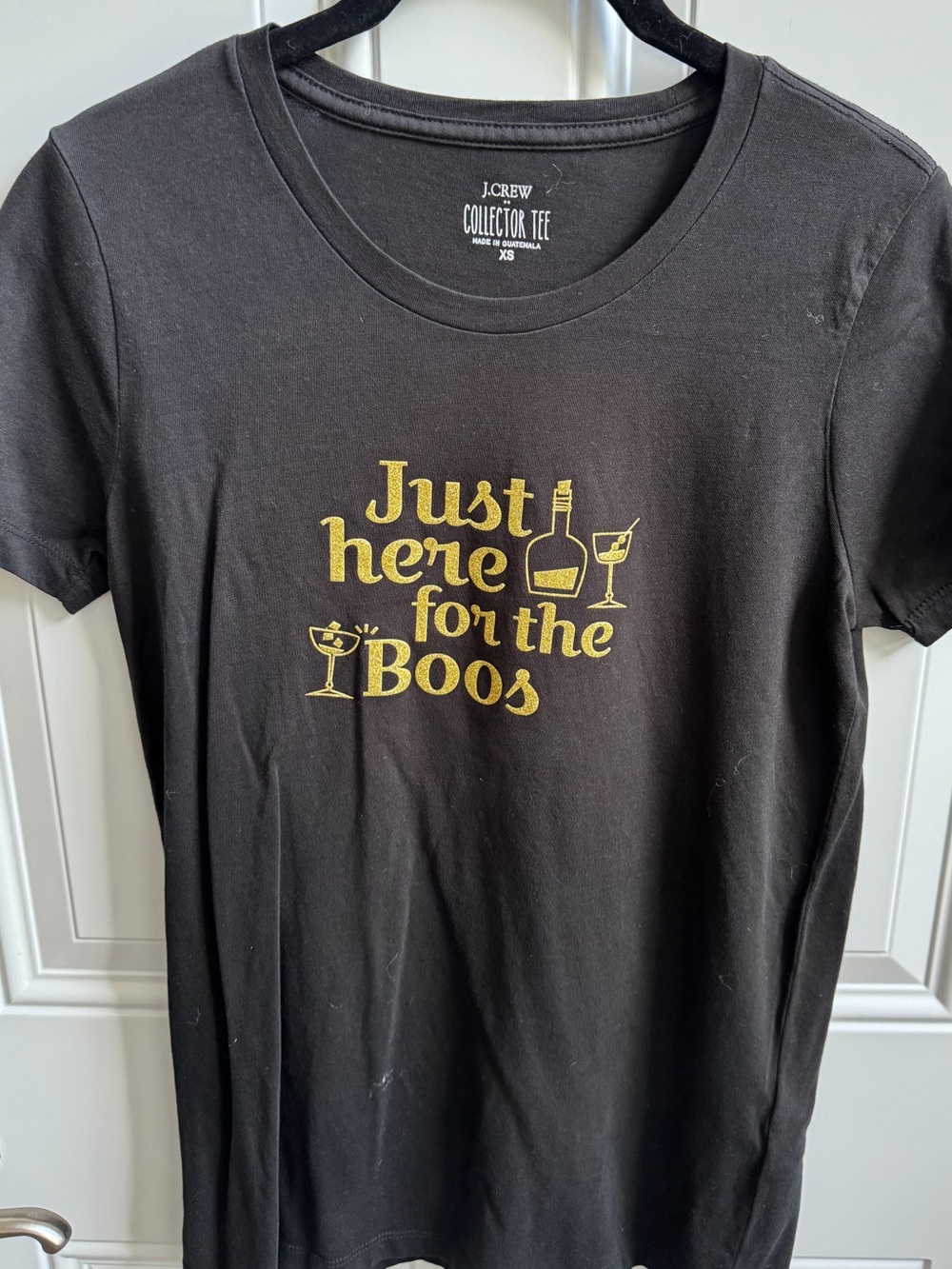 J.Crew Black Graphic Tee "Just Here for the Boos"